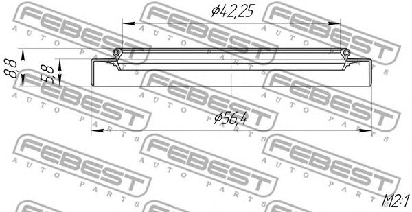 Купить FEBEST 95GDY-44560609X Сальник полуоси MAZDA 3 BK 2003-2008 (42.25x56.4x5.8x8.8) 95GDY-44560609X