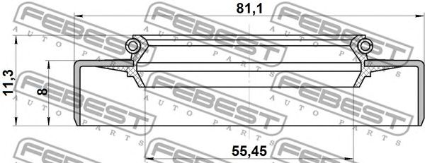 Купить FEBEST 95GDY-57810811X Сальник ступицы колеса (57x81x8x11) 95GDY-57810811X