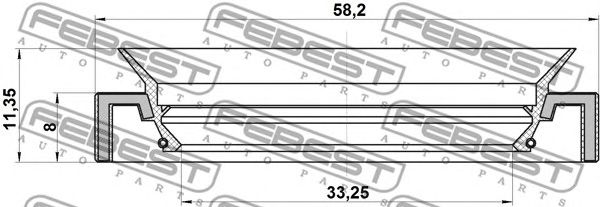 Купить FEBEST 95HAS-35580811R Сальник привода (35X58X8X11,4) 95HAS-35580811R