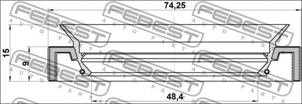 Купить FEBEST 95HAY-50740915C Сальник привода TOYOTA RAV4 I (50X74X9X15) 95HAY-50740915C