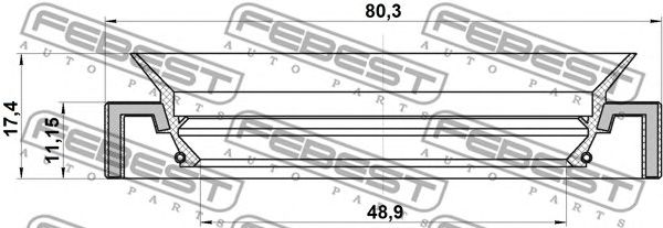 Купить FEBEST 95HAY-50801117L Сальник привода (50X80X11.2X17.4) 95HAY-50801117L