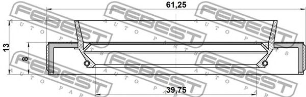 Купить FEBEST 95HBY-41610813L Сальник привода TOYOTA LAND CRUISER PRADO GRJ12 (41X61X8X13) 95HBY-41610813L