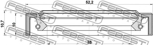 Купить FEBEST 95IAY-40521011X Сальник привода MITSUBISHI PAJERO II 1991-2004 (40X52X10X10.7) 95IAY-40521011X