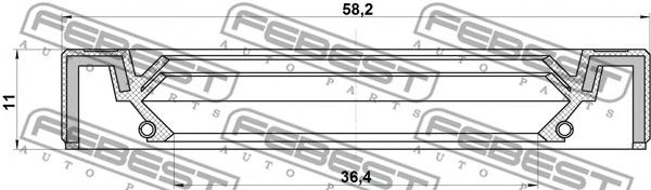 Купить FEBEST 95IBS-38581111L Сальник привода (38X58X11) 95IBS-38581111L