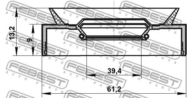 Купить FEBEST 95PAS-41610913R Сальник привода (41x61x9x13) MITSUBISHI LANCER CS 2000-2009 95PAS-41610913R