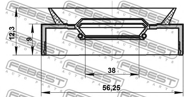 Купить FEBEST 95PAY-40560912C Сальник привода (40X56X9X12,3) 95PAY-40560912C