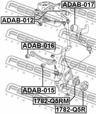 Купить FEBEST ADAB-015 Сайленблок передн подвески AUDI A4 08-, A6 11-, Q5 09- ADAB-015