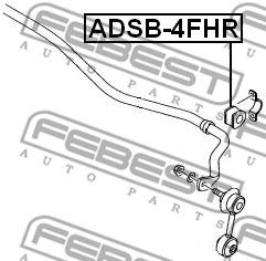 Купить FEBEST ADSB-4FHR Втулка стабилизатора задняя AUDI A6 ALLROAD 06-11, A6 AVANT 05-11, A8 (4E) ADSB-4FHR