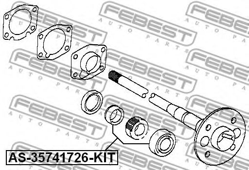 Купить FEBEST AS-35741726-KIT Подшипник задней полуоси TOYOTA PROBOX/SUCCEED 02-14, 14- AS-35741726-KIT