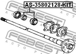 Купить FEBEST AS-35802128-KIT Подшипник полуоси комплект TOYOTA TOWNACE/LITEACE 96-04 AS-35802128-KIT