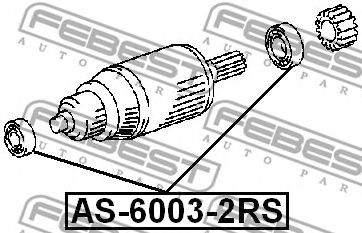 Купить FEBEST AS-6003-2RS Подшипник шариковый (17x35x10) AS-6003-2RS