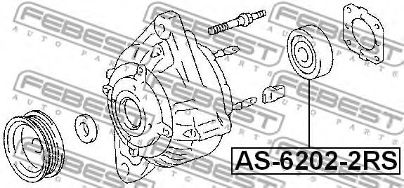 Купить FEBEST AS-6202-2RS Подшипник шариковый (15x35x11) AS-6202-2RS