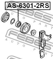 Купить FEBEST AS-6301-2RS Подшипник генератора (37x12x12) MITSUBISHI LANCER CS 2000-2009 AS-6301-2RS