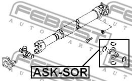 Купить FEBEST ASK-SOR Крестовина карданного вала KIA BONGO-3 1TON/1.4TON 2006-, SORENTO 02-09 ASK-SOR