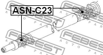 Купить FEBEST ASN-C23 Крестовина карданного вала ASN-C23