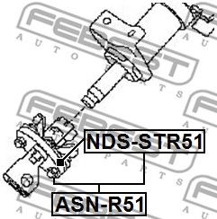 Купить FEBEST ASN-R51 Вал карданный рулевой NISSAN PATHFINDER R51M 2005.01-2014.11 ASN-R51