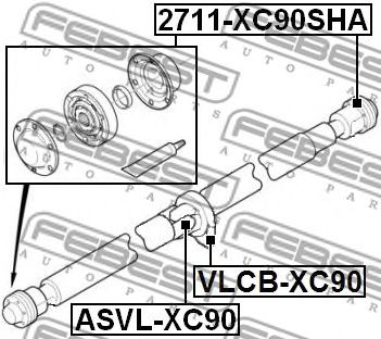Купить FEBEST ASVL-XC90 Крестовина карданного вала 24x62 ASVL-XC90