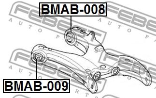Купить FEBEST BMAB-009 Сайлентблок задн нижн рычага передний BMW X5 E70/F15 BMAB-009