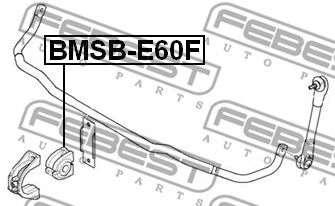 Купить FEBEST BMSB-E60F Втулка стабилизатора BMW 5 E60 200­1-2009 BMSB-E60F
