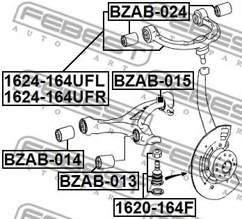 Купить FEBEST BZAB-014 Сайлентблок BZAB-014