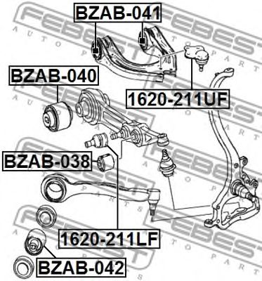 Купить FEBEST BZAB-041 Сайлентблок BZAB-041