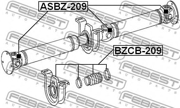 Купить FEBEST BZCB-209 Подшипник опоры карданного вала BZCB-209