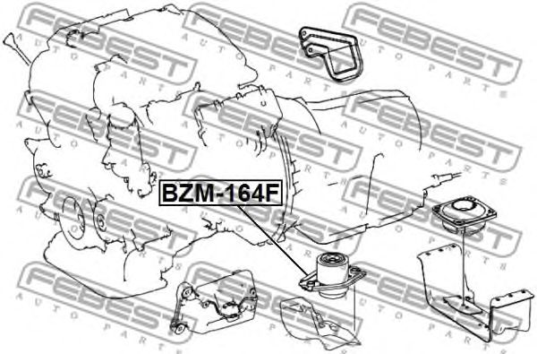 Купить FEBEST BZM-164F Подушка двигателя передняя (гидравлическая) BZM-164F