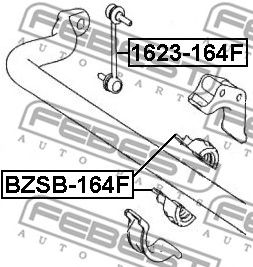 Купить FEBEST BZSB-164F Втулка стабилизатора передняя D30 MERCEDES BENZ ML-CLASS 164 2004-2011 BZSB-164F