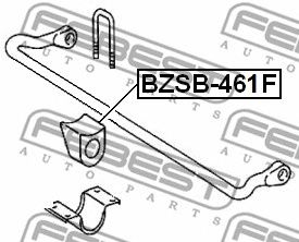 Купить FEBEST BZSB-461F Втулка стабилизатора передняя MERCEDES BENZ G-CLASS 463 1992- BZSB-461F