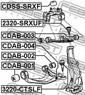 Купить FEBEST CDAB-003 Сайлентблок CDAB-003