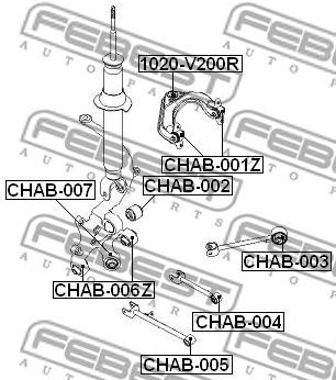 Купить FEBEST CHAB-007 Сайлентблок задн цапфы CHEVROLET EPICA 04-10 CHAB-007