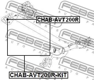 Купить FEBEST CHAB-AVT200R-KIT Сайлентблоки задн балки компл CHAB-AVT200R-KIT
