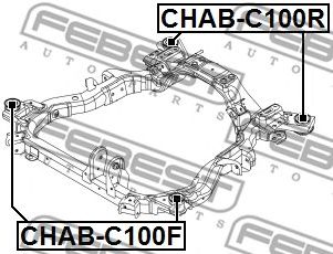 Купить FEBEST CHAB-C100R Сайлентблок подрамника задний OPEL ANTARA 06- CHAB-C100R