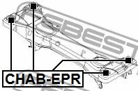 Купить FEBEST CHAB-EPR Сайлентблок задней балки CHAB-EPR