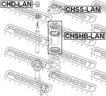 Купить FEBEST CHSS-LAN Опора амортизатора CHEVROLET LANOS (T100) 1997-2002 CHSS-LAN