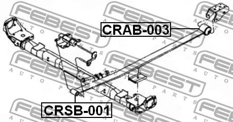 Купить FEBEST CRAB-003 Втулка рессоры DODGE CARAVAN IV 2001-2007 CRAB-003