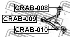 Купить FEBEST CRAB-008 Сайлентблок CRAB-008