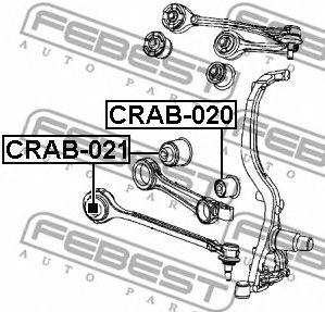 Купить FEBEST CRAB-021 Сайлентблок передн поеречн тяги CHRYSLER 300C 2004- CRAB-021