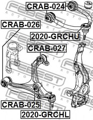 Купить FEBEST CRAB-026 Сайлентблок переднего нижнего рычага CRAB-026
