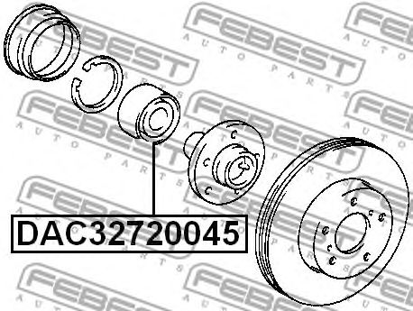 Купить FEBEST DAC32720045 Подшипник ступицы DAC32720045