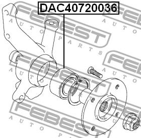 Купить FEBEST DAC40720036 Подшипник ступицы передний SUZUKI SWIFT RS413/RS415/RS416 2003-2010 DAC40720036
