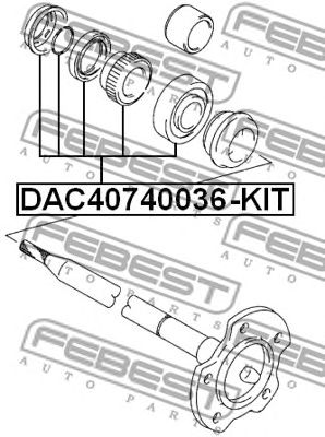 Купить FEBEST DAC40740036-KIT Подшипник ступицы DAC40740036-KIT
