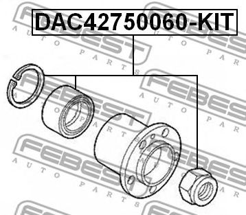 Купить FEBEST DAC42750060-KIT Подшипник ступицы передний FIAT DUCATO RUS 2008- DAC42750060-KIT