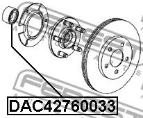 Купить FEBEST DAC42760033 Подшипник ступицы DAC42760033