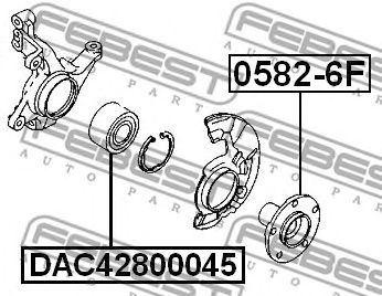 Купить FEBEST DAC42800045 Подшипник ступицы передний MAZDA 3 (BK), 6 (GG) DAC42800045