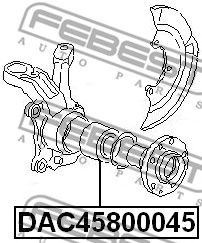Купить FEBEST DAC45800045 Подшипник ступицы передний VW TRANSPORTER IV DAC45800045