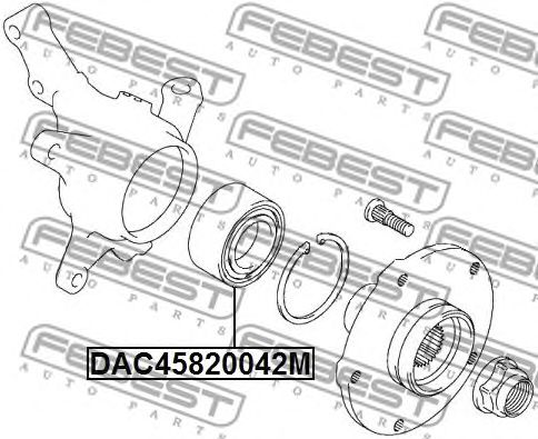 Купить FEBEST DAC45820042M Подшипник ступицы передний 45X82X42 FORD FOCUS III CB8 2011- DAC45820042M
