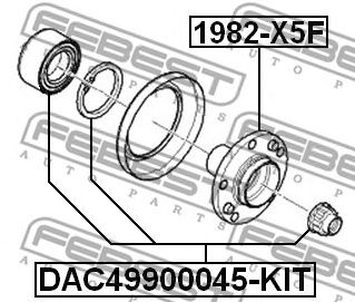 Купить FEBEST DAC49900045-KIT Подшипник ступицы DAC49900045-KIT