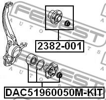 Купить FEBEST DAC51960050M-KIT Подшипник ступицы DAC51960050M-KIT