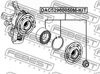 Купить FEBEST DAC52960050M-KIT Подшипник ступицы задний 52х96х50 MERCEDES BENZ ML 166 2011- DAC52960050M-KIT